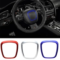 car styling steering wheel center logo covers stickers trim for audi a4 b6 b7 b8 a6 c6 a5 q7 q5 a3 8p s3 8v interior accessories