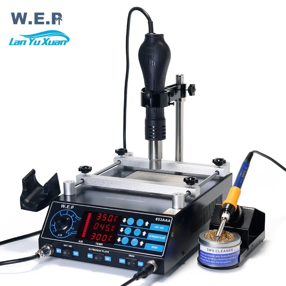 

WEP 853AAA 3 In 1 Digital SMD Soldering Welding Equipment Preheat BGA Rework Station