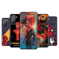 avengers spiderman red for samsung galaxy s22 s21 s20 ultra plus pro s10 s9 s8 s7 4g 5g soft black phone case funda coque cover