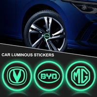 car 3d luminous stickers reflective modeling decoration for mg logo mg3 mg5 mg6 mg7 tf zr zs es hs ezs morris 3 gs accessories