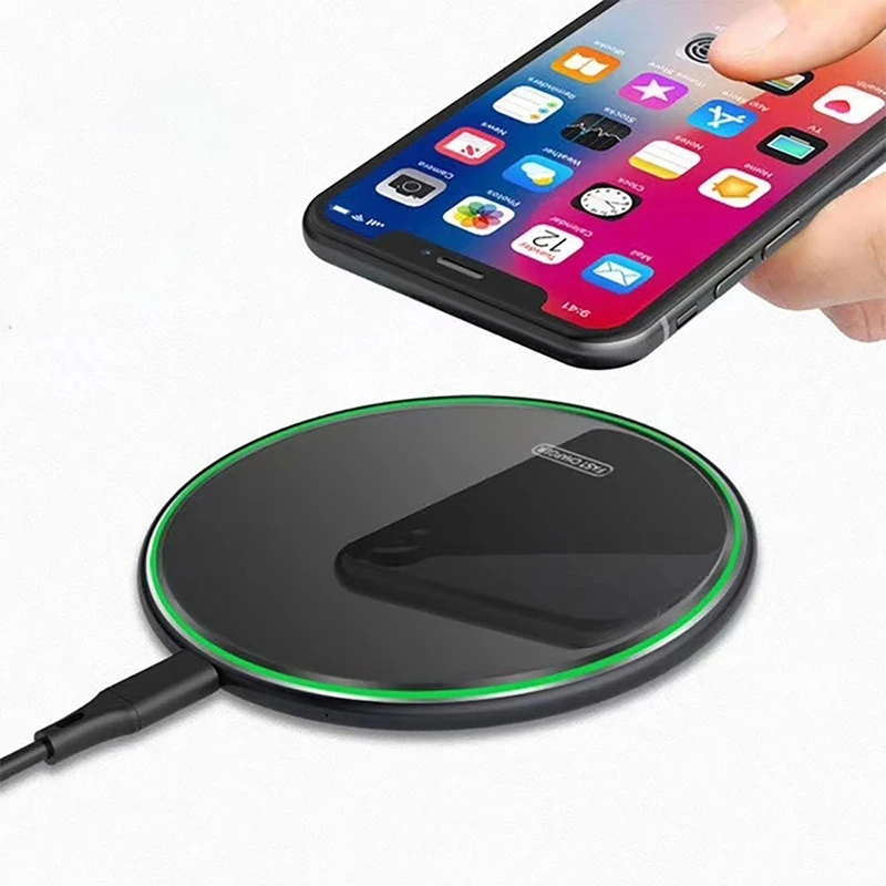 

10W 15W Qi Wireless Charger for iPhone 14 Pro Max 13 12 USB Type C Fast Charging Pad for Samsung S22 S21 Xiaomi