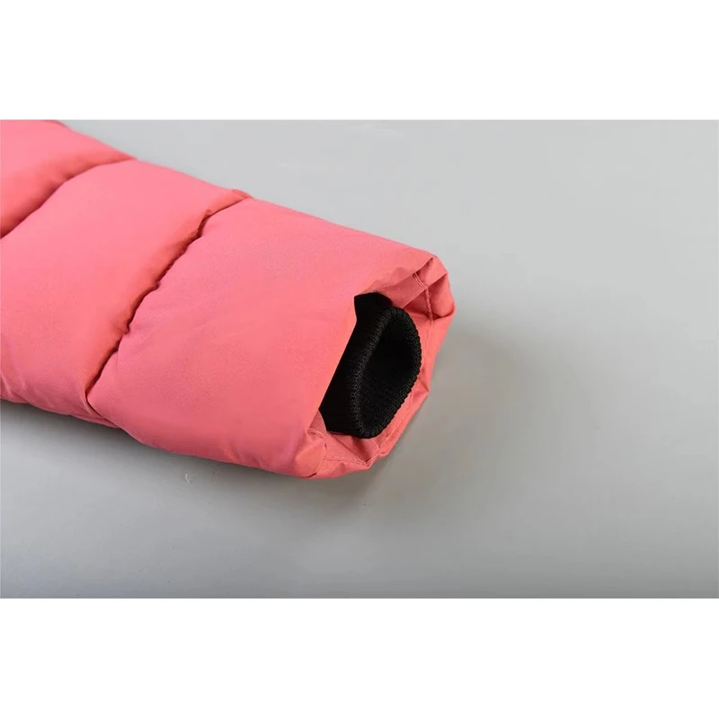 Girls' Winter Cotton Padded Clothes New Medium Length Big Children's Warm Cotton Padded Jacket