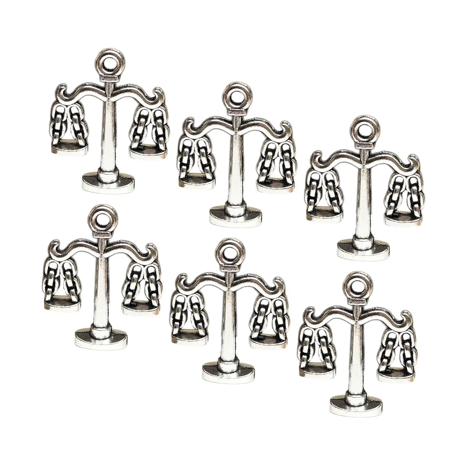 

6 Pieces 1/12 Dollhouse Miniature Balance Scale Doll Hosue Decor DIY Scene Furniture Kids Toy Accessory