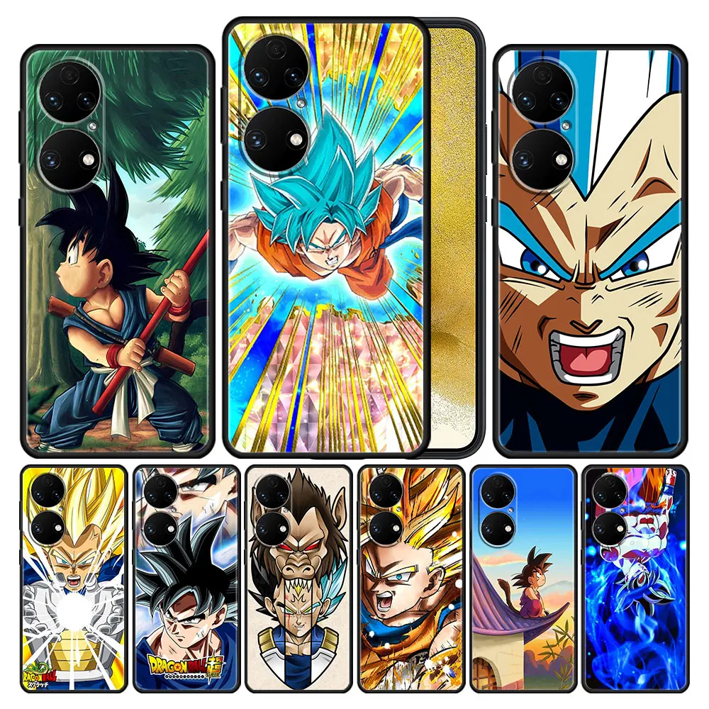 Ударопрочный чехол из ТПУ для сотового телефона Goku Huawei P50 P20 Pro 9 SE P30 Nova 5T P40 Lite 8i Y7 2021