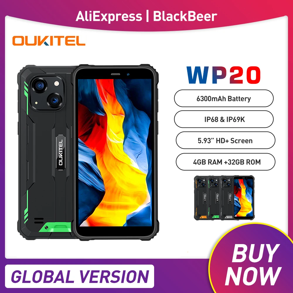 OUKITEL WP20 Android 12 мобильный телефон IP68 прочный 5 93 &quotмобильный 4 ГБ 32 четырехъядерный