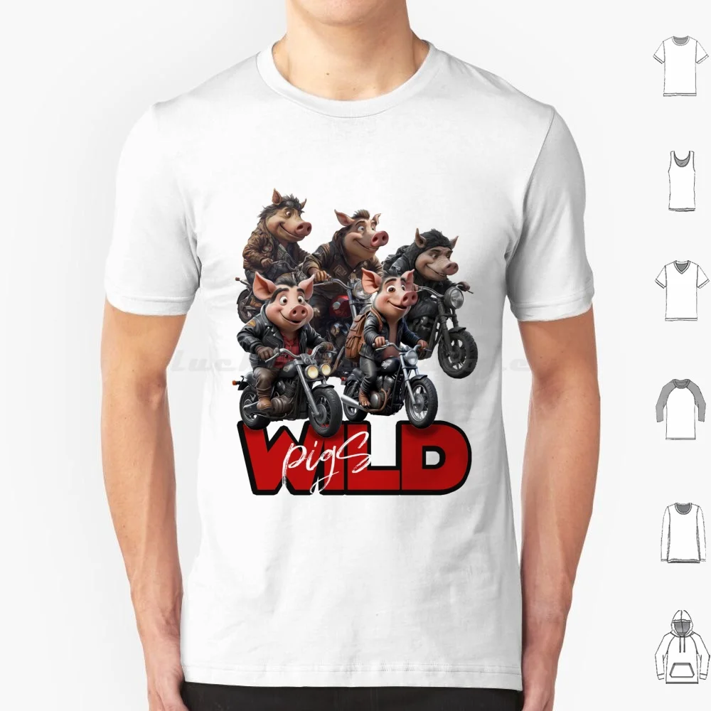 Футболка для дикой свиньи большие размеры 100% хлопок природа кемпинг выходные