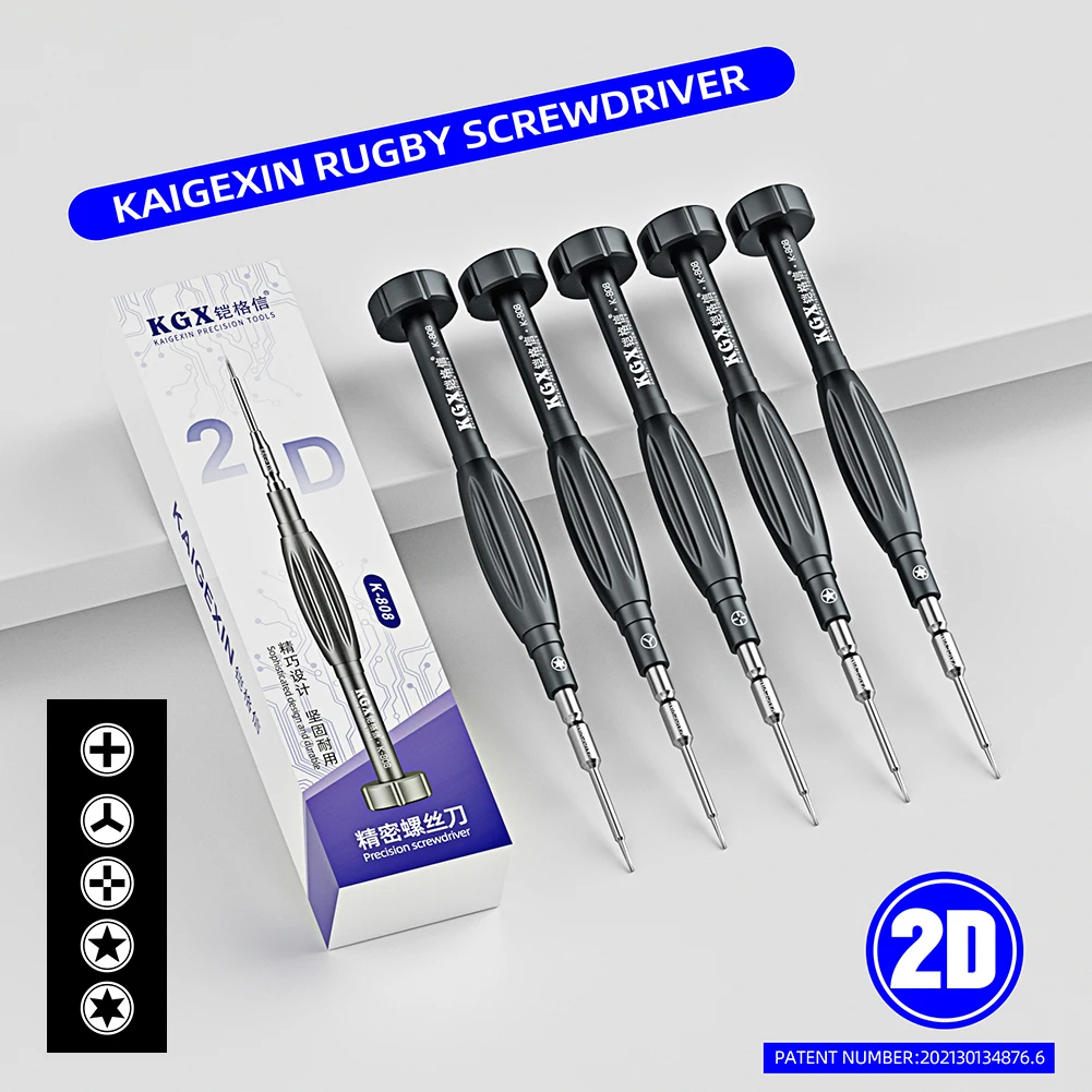 

KGX K-808 2D Cross Open Disassemble Repair Tools Magnetic Precision Screwdriver for iPhone Android Phone Repair Tool