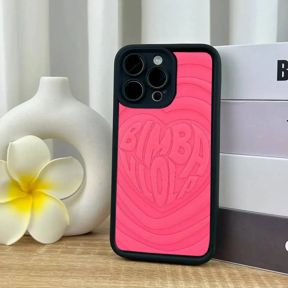 Модный чехол для телефона B-B-BimbaeS и L-LolaeS, черный матовый чехол для iPhone 16, 15, 14, 13, 12, 11 Pro Max, чехлы с задней крышкой (art.: 3920d24bbcf3f) - 3920d24bbcf3f