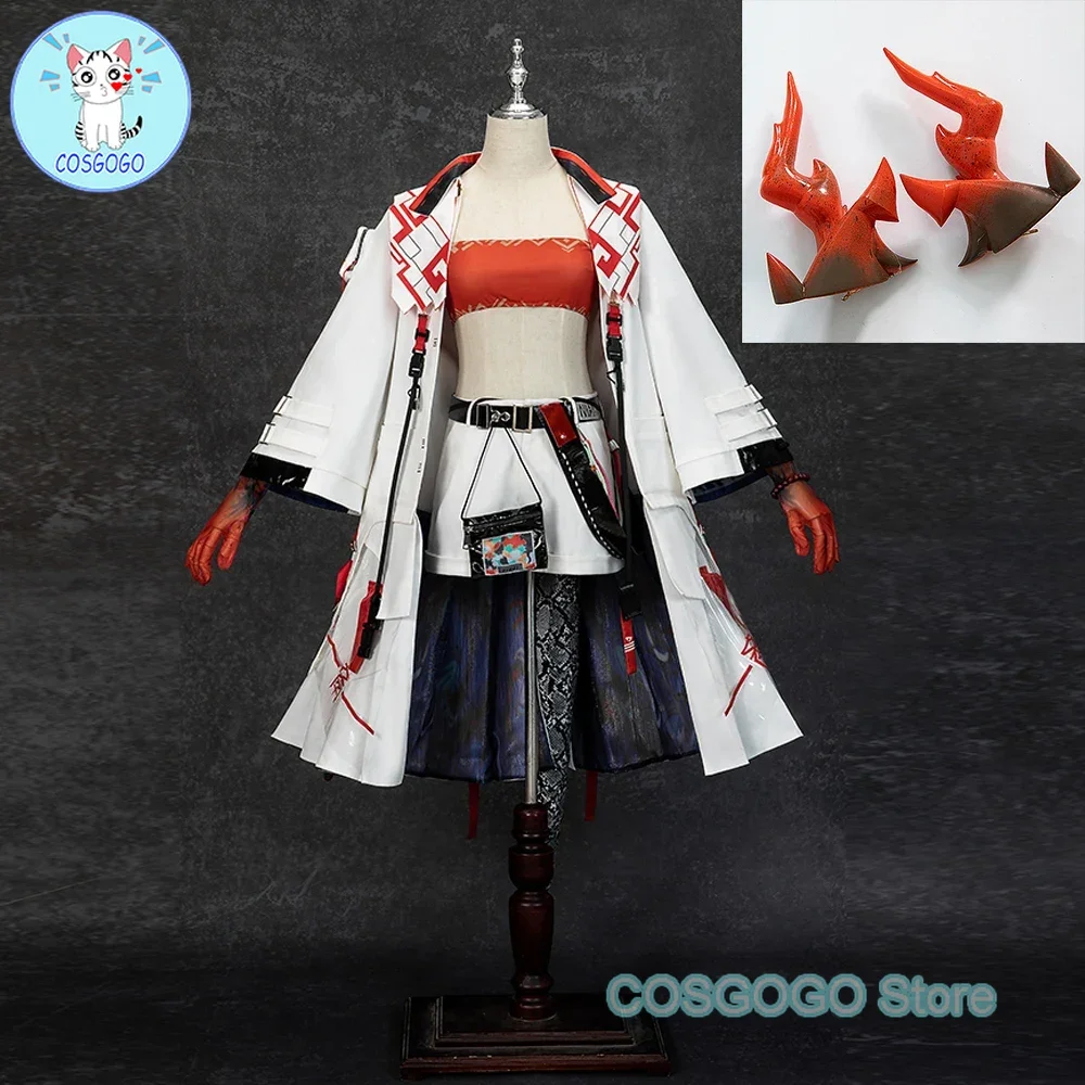 Костюм для косплея COSGOGO arknight Nian костюм униформа из аниме карнавальный хвоста