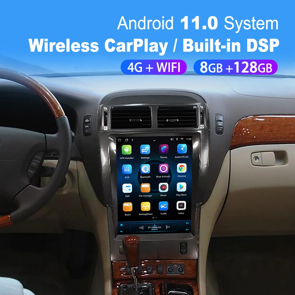 Android 11 6+128 Multimedia Android Car Radio For Lexus LS430 LS 430 2000 -2006 DVD Player Built In Carplay GPS Navigation