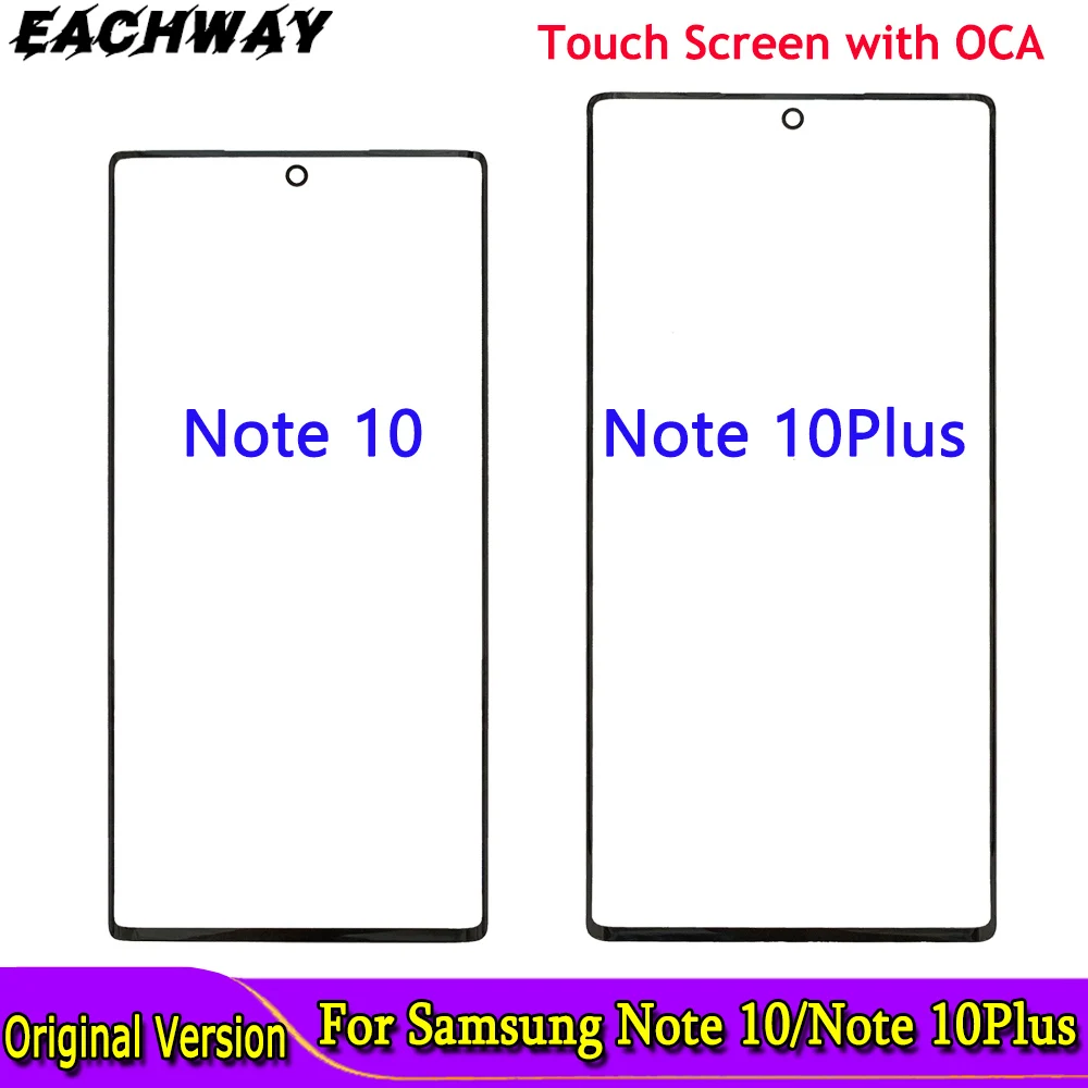 Передний сенсорный экран Внешний стеклянный объектив для Samsung Galaxy Note10 Note 10 Plus N975