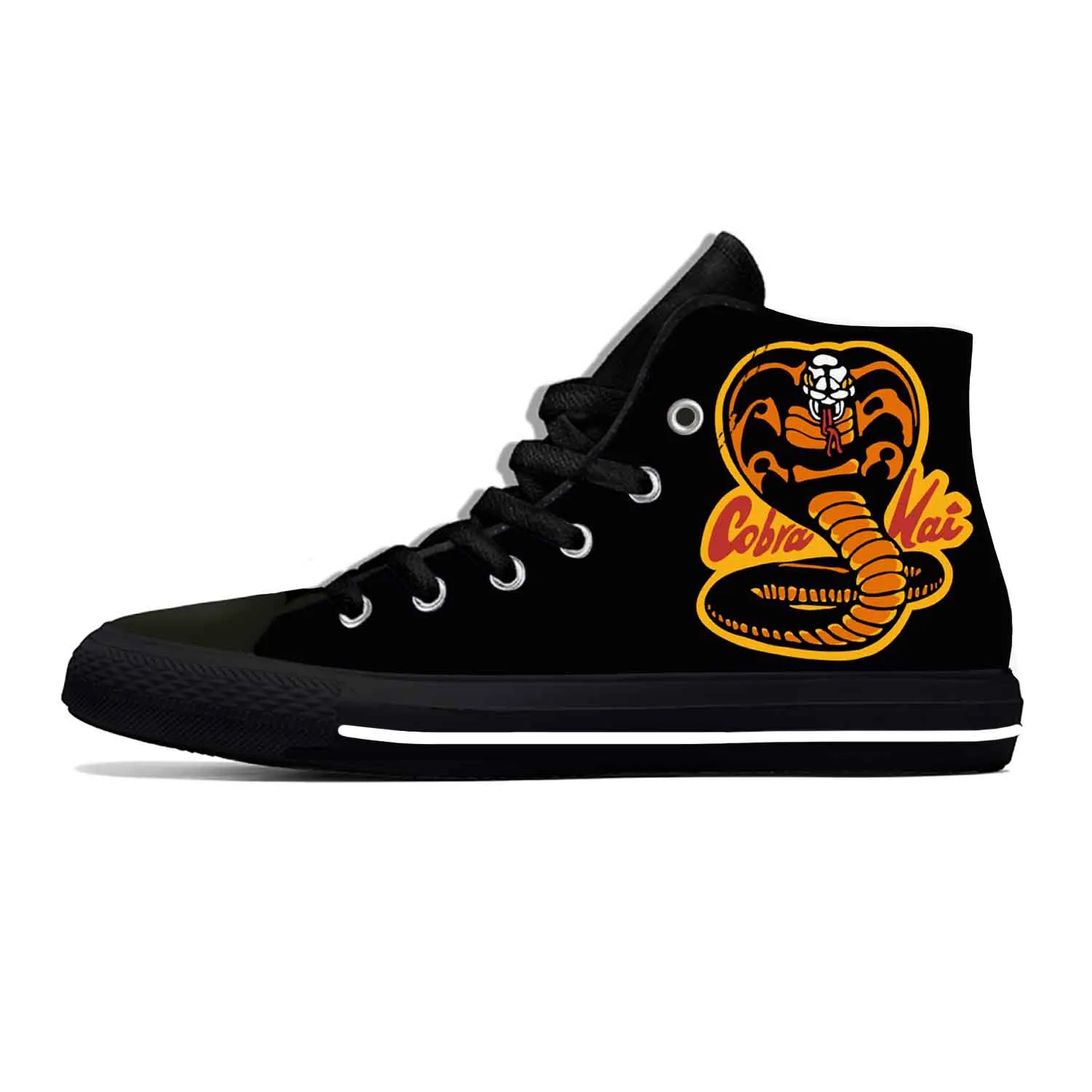 Kai Strike First Hard No Mercy Cobra Funny Casual Cloth Shoes High Top Lightweight Breathable 3D Print Men Women Sneakers |