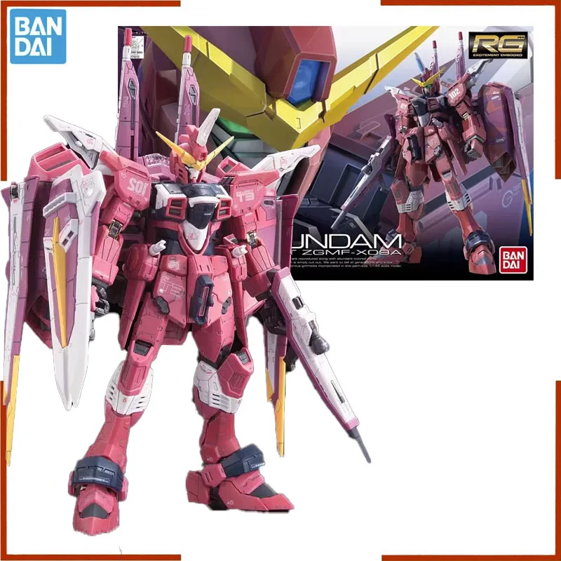 Bandai RG 09 ZGMF-X09A Justice Gundam Аниме Фигурки Мобильный костюм Пластиковая модель Комплект