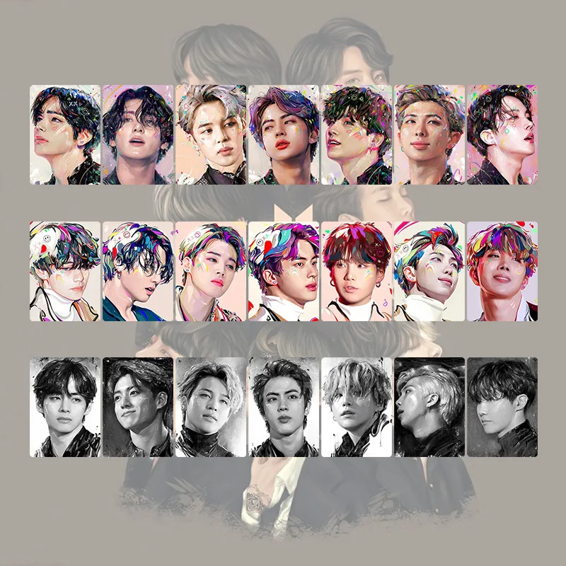 

7 шт./компл. Kpop Bangtan Boys картина Фотокарточка новый альбом ЛОМО карта печать карточка корейская мода постер картины Поклонники Коллекция пода...