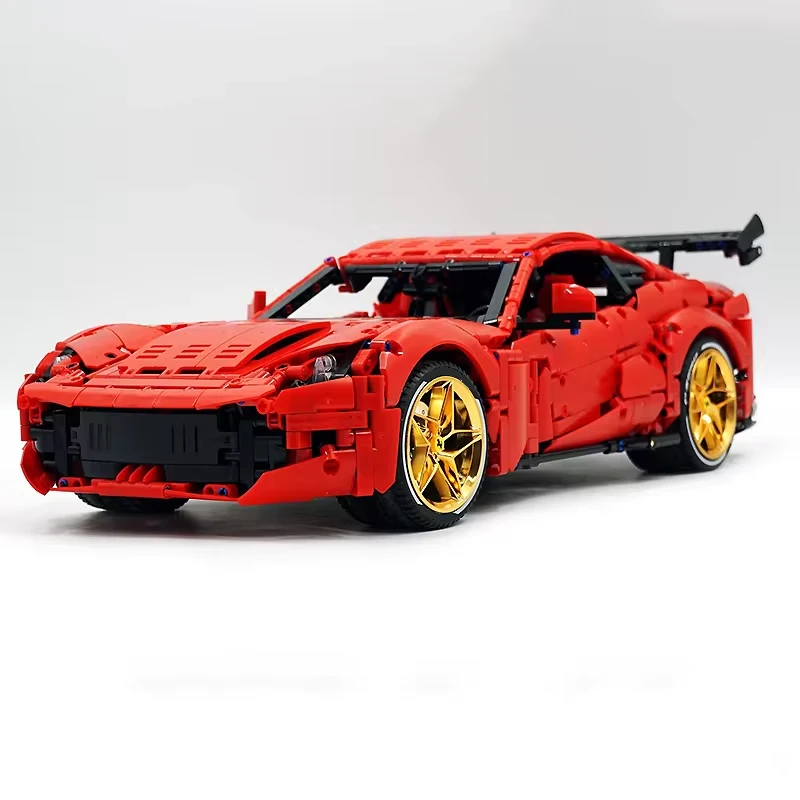 TGL T5044 технический красный супер спортивный автомобиль строительные блоки MOC