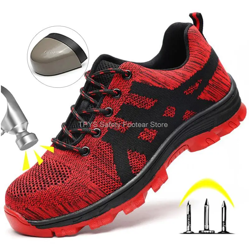 Мужские Рабочие Ботинки Со Стальным Носком Устойчивая К Проколам Защитная Обувь
