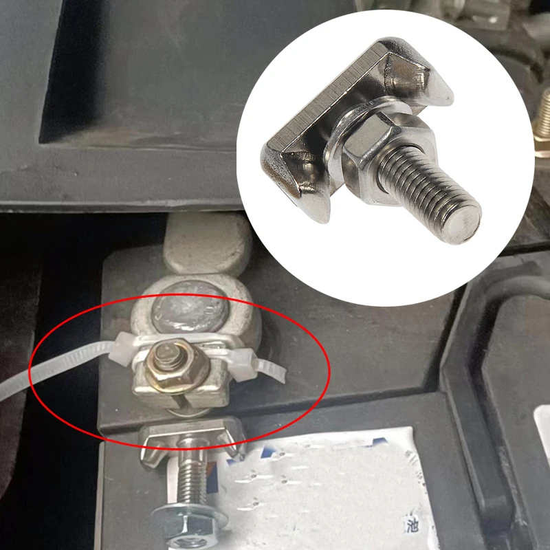 

Stainless Steel Battery Terminal Connectors Cable Screw for Vw Golf Mk3 Mk4 Mk5 Jetta Polo Bora Tiguan Transporter Caddy