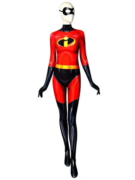 

Elastigirl Cosplay Costume The Incredibles 2 Superhero Zentai Bodysuit Halloween Jumpsuits Adult Kids