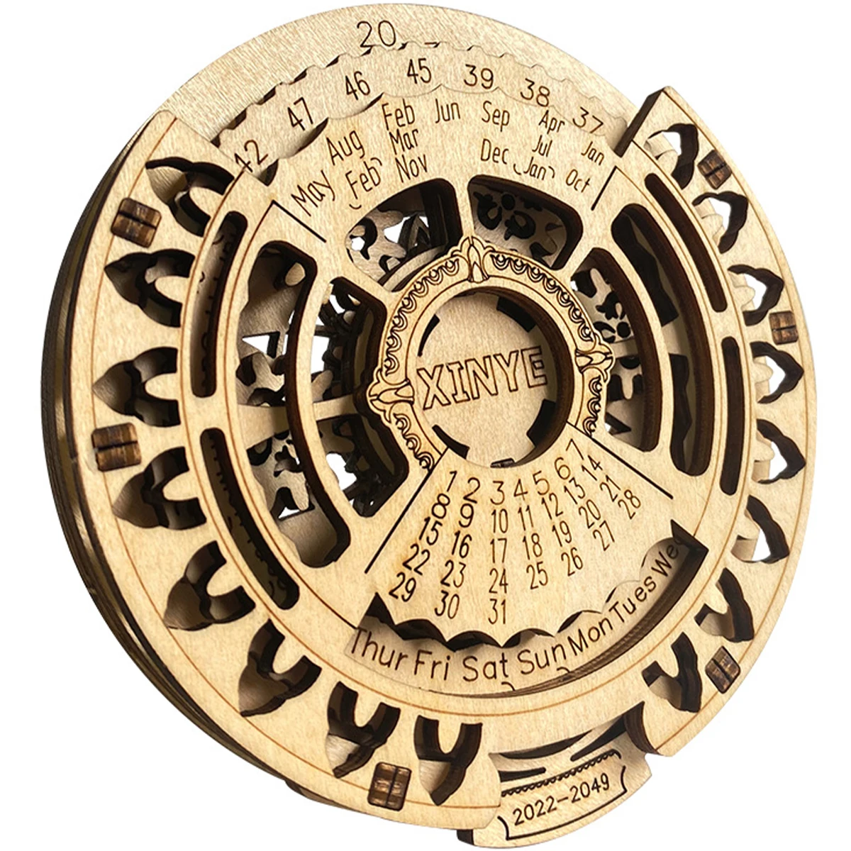 

Perpetual Calendar Model DIY Assemble Mechanical Perpetual Calendar Early Educational Perpetual Calendar Craft Kit for Fine