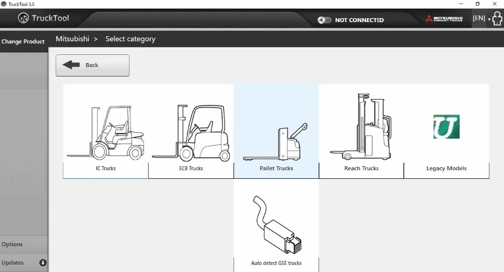TruckTool 3.2.8 (диагностическая программа для вилочных подъемников Mitsubishi CatForkLifts Rocla TCM