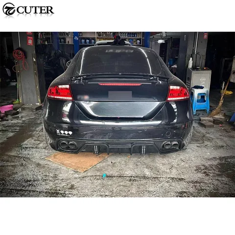 TT SLINE Пластиковый карбоновый яркий черный диффузор заднего бампера для Audi TT Car Body Kit 08-14