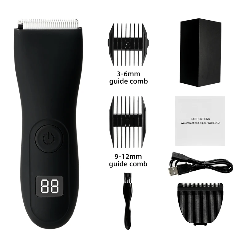 For Men Ipx7 Waterproof Wet/dry Clippers Male Hygiene Razor Face
