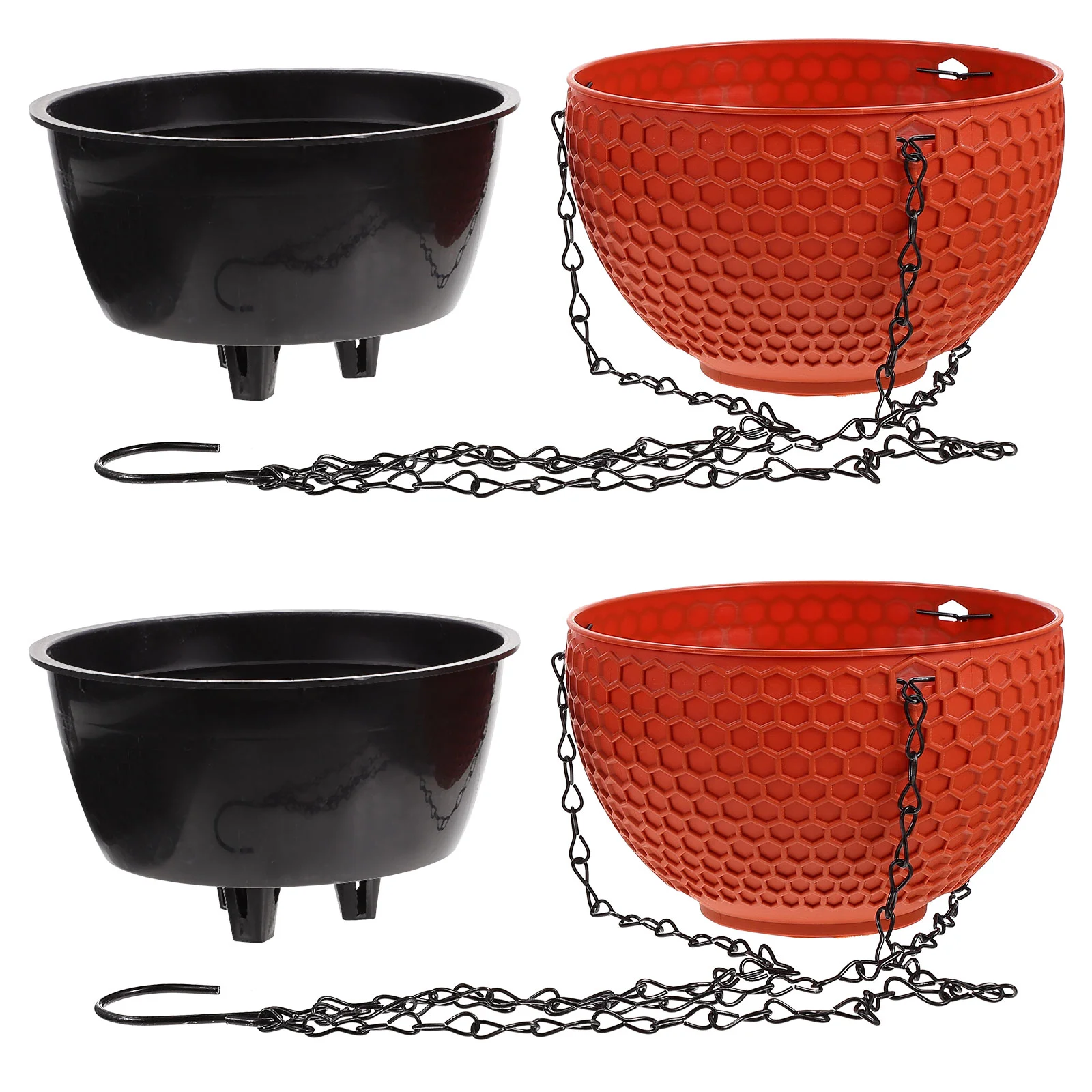 

2 Pcs Hanging Orchid Flower Pot Self Watering Basket Pots Outdoor Plants Garden Wall Planter Indoor