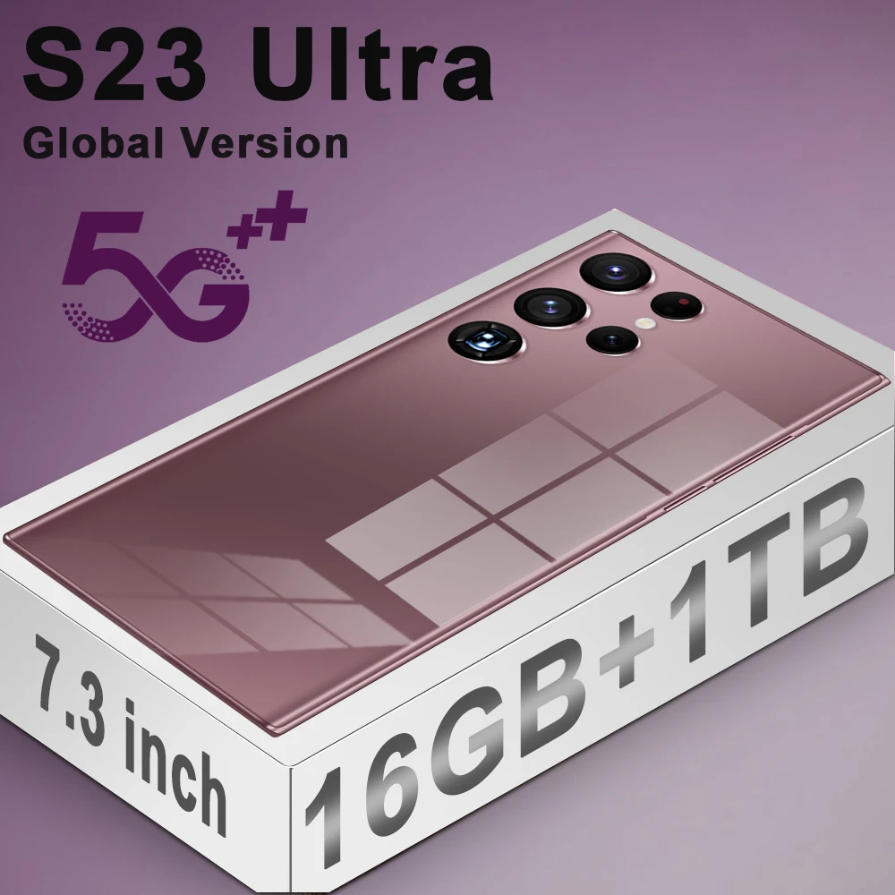 

S23 ультра смартфон, экран 7,3 дюймов, Android, 16 ГБ + 1 ТБ