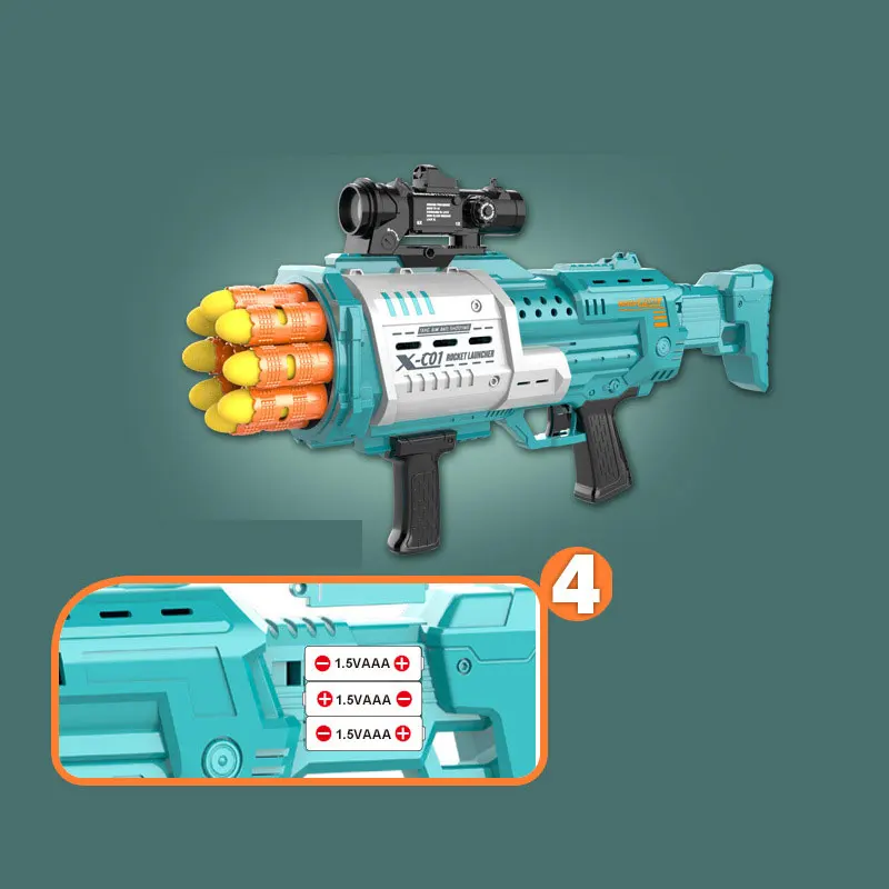 Eight Burst ролевая пусковая установка для стрельбы EVA игрушечный пистолет с мягкими