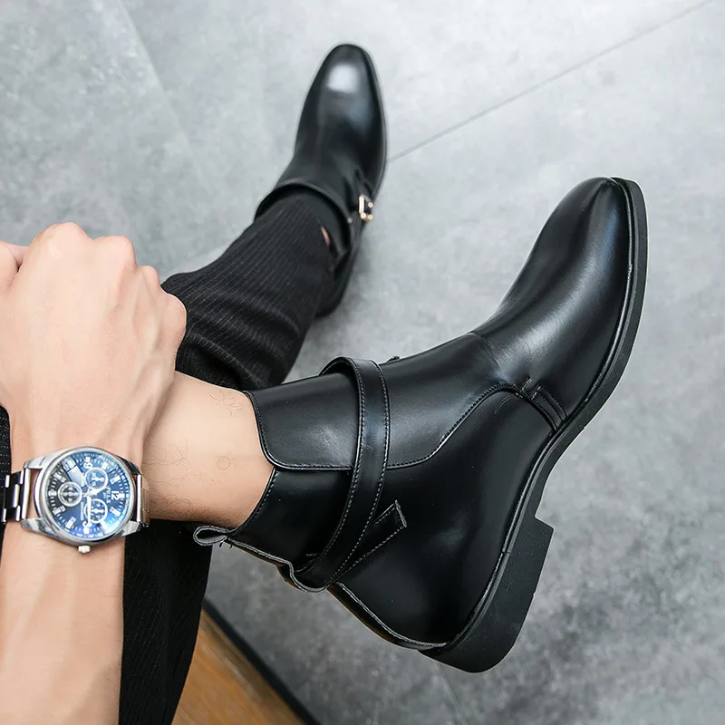 Модные красные модельные туфли в стиле ретро для мужчин кожаные повседневные