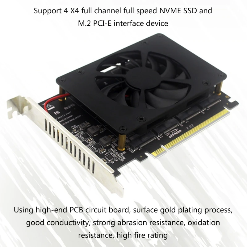 Адаптер A9LC Quad NVMe PCIe 4 для твердотельного накопителя M.2 (для M ключа) на адаптер PCI-E X16