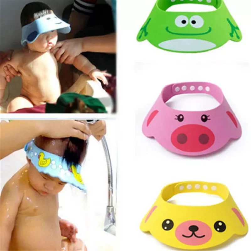 

Shampoo Cap Kids Shower Cap Bath Shower Hat Bathing Visor Wash Hair Shield Hat Newborns Bebes Children's Protect Eyes Hair