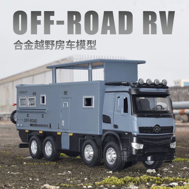 

1:32 Mercedes Benz OFF-ROAD RV Simulation Diecast Metal Alloy Model car Sound Light Pull Back Collection Kids Toy Gifts F580