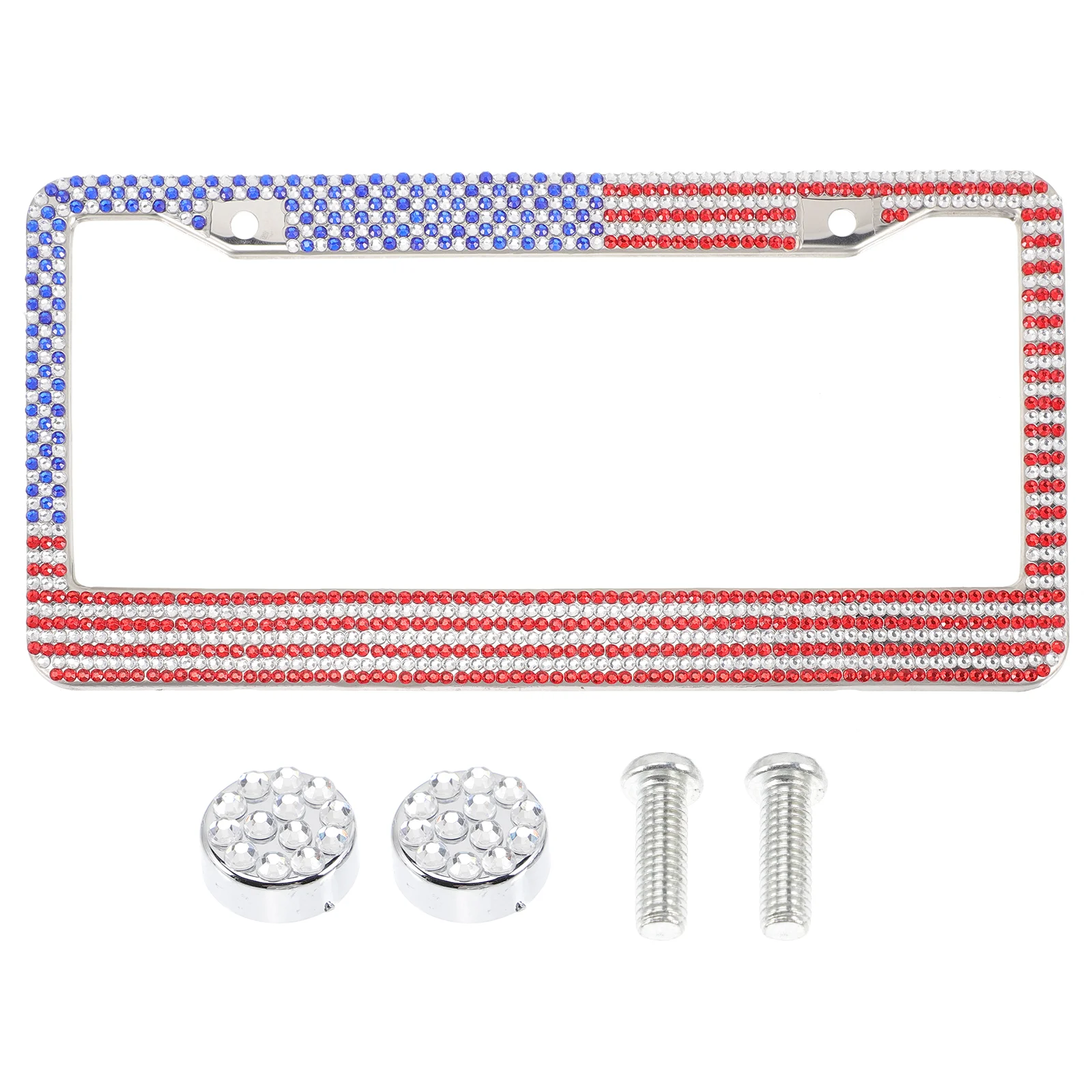 

American Flag License Plate Frame Car Acessories Bling License Plate Truck Accessories Stainless Steel License Plate Covers