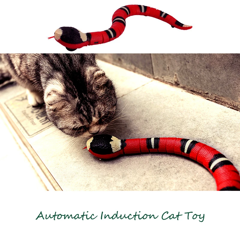

Electric Cat Toy Smart Induction Simulation Snake Pet Play Scratching Accessories Funny Prank Child Interaction Toys Kids Gift