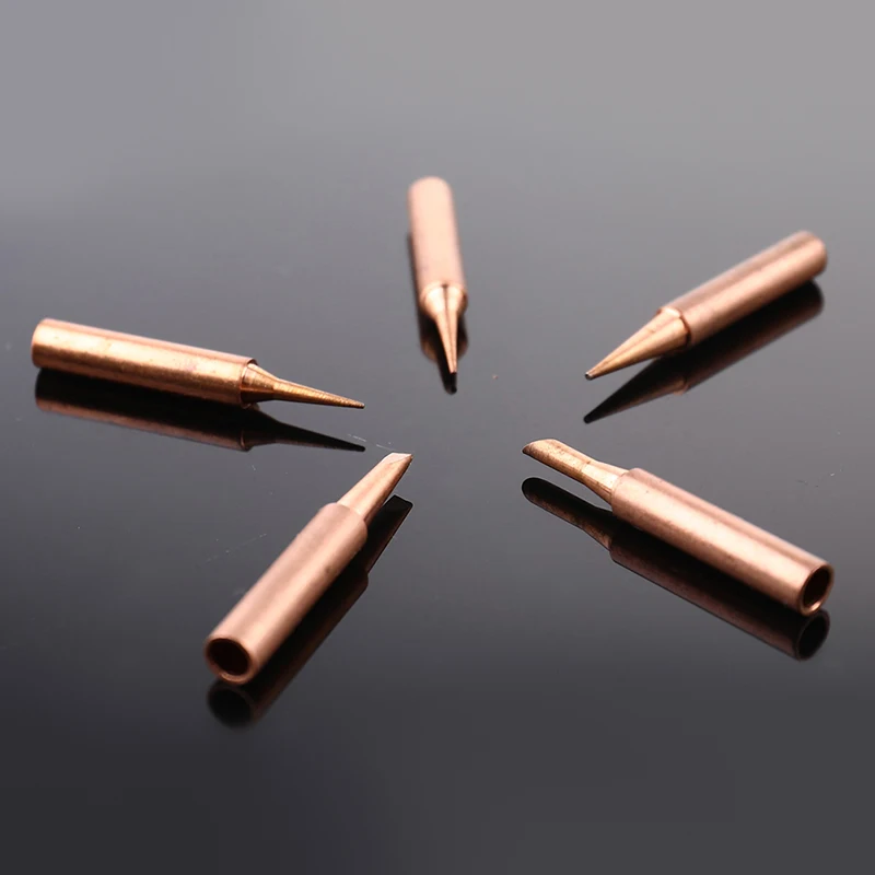 

5 шт., наконечники для паяльника из чистой меди 936
