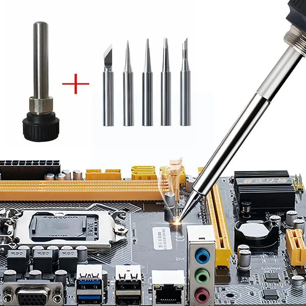 

Soldering Iron Tip Soldering Station Soldering Iron Sleeve Housing Iron Handle Anti-static Soldering Adapter Solderin 5 Tip R8t3