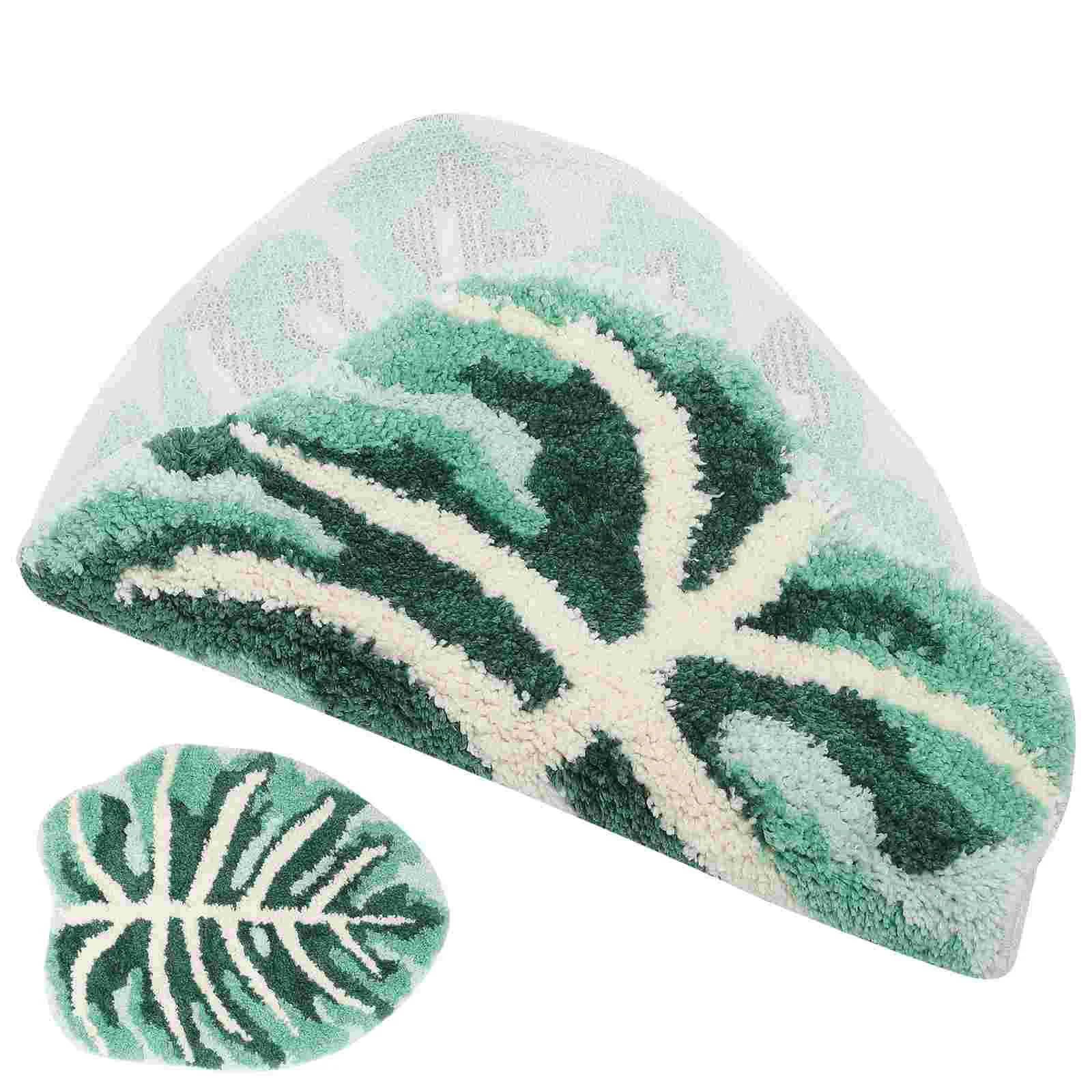 

Mat Floor Rugs Bathroom Rug Non Bath Kitchen Cushion Leaf Shower Water Skid Door Monstera Entrance Decorative Absorbent Mats