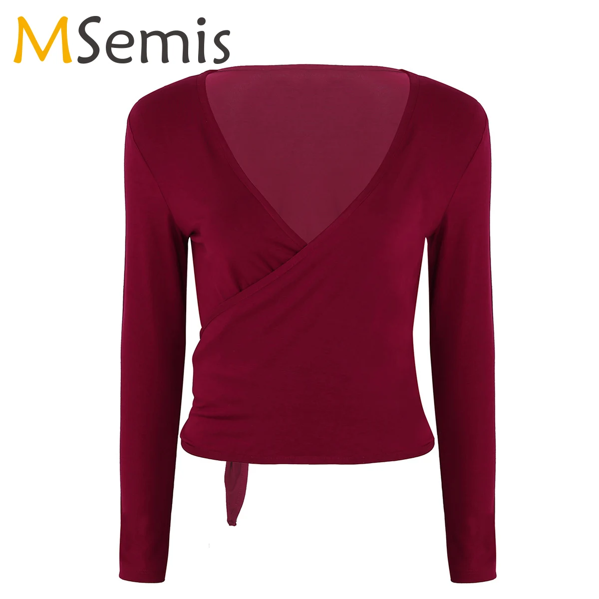 

Long Sleeve Latin Dance Top Shrug Women's Adult Ballet Dance Practice Clothes Fashion Cover Up Open Front Tie Wrap Cardigan