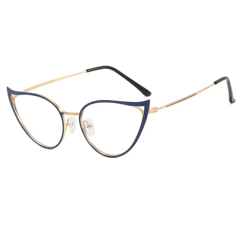 Женские очки для чтения с выпечкой полые кошачий глаз защитой от синего света