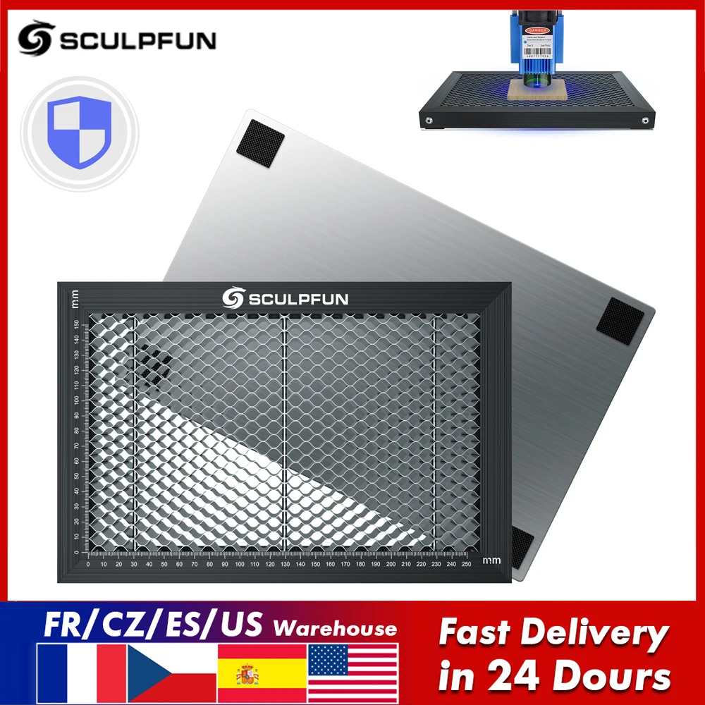 Лазерный гравер SCULPFUN Рабочий стол с Сотами стальная панель платформа для
