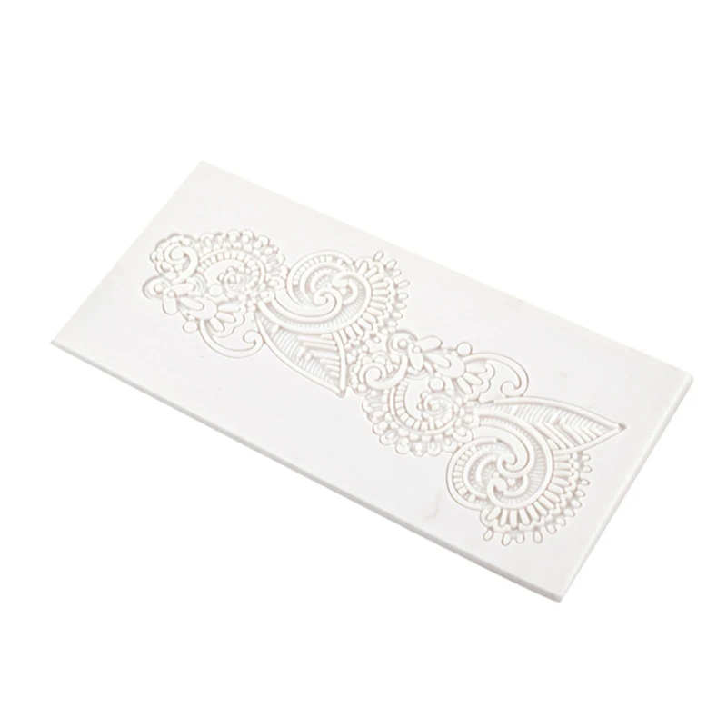 

Flower Lace Mold Cake Border Decoration Tools Fondant Cake 3D Mold Food Grade Silicone Mat Mould Baking Flower Mold