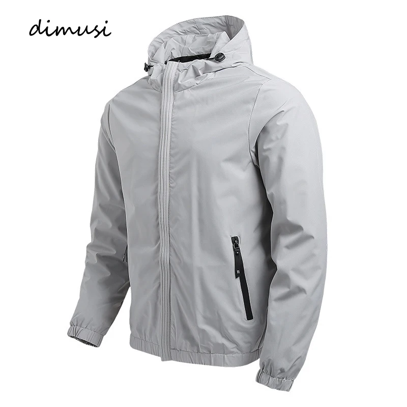 

DIMUSI Men's Bomber Zipper Jackest Casual Men Outwear Windbreaker Hooded Coats Fashion New Overcoat Baseball Jacket Man Clothing