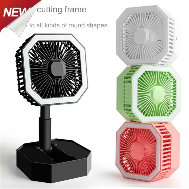 

Minimalist Panel Design Fan Easy Switching Between Fan/desk Lamp Keys Desktop Night Light Creative Idea Desktop Octagonal Fan