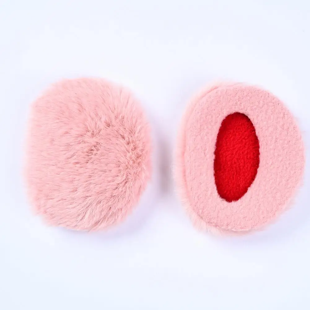 

1 Pair Chic Winter Faux Rabbit Fur Coral Fleece Ear Warmers Unisex Earmuffs Lightweight Anti-freeze