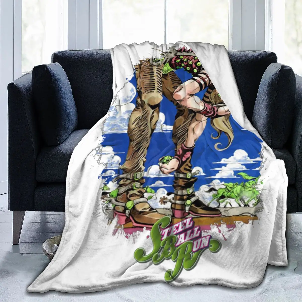 

JoJo's Bizarre Adventure Gyro Blanket Accessories For Couch Cozy Soft Throw Blanket Gifts For Christmas
