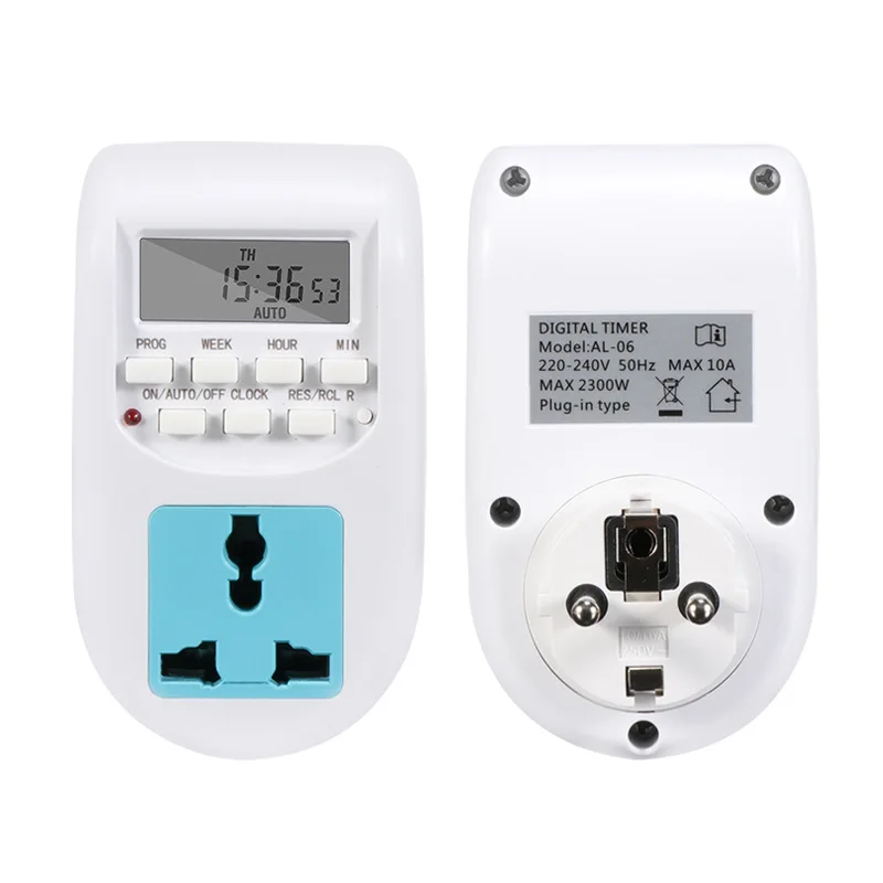 

EU/UK Plug 7 Days Weekly Programmable Digital Socket Timer Energy Saving Electric Switch Timer 220V Time Control