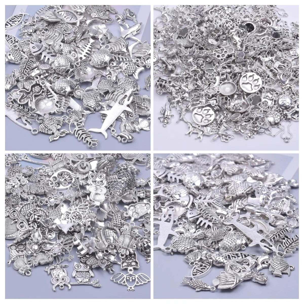 

Mixed Ancient Silver Color Dog Fish Owl Charm Pendant For Jewelry Making Metal Animal Charms Diy Handmade Accessories 10/30pcs