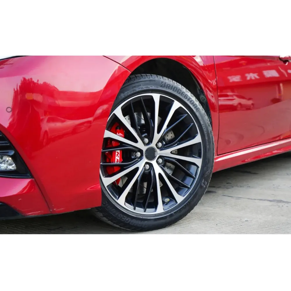 

BIG Brake Kit 4 PISTON Caliper BRAKE DRILLED DISC ROTOR RED Caliper FOR CAMRY V70 2017-2021 18Inch Wheel