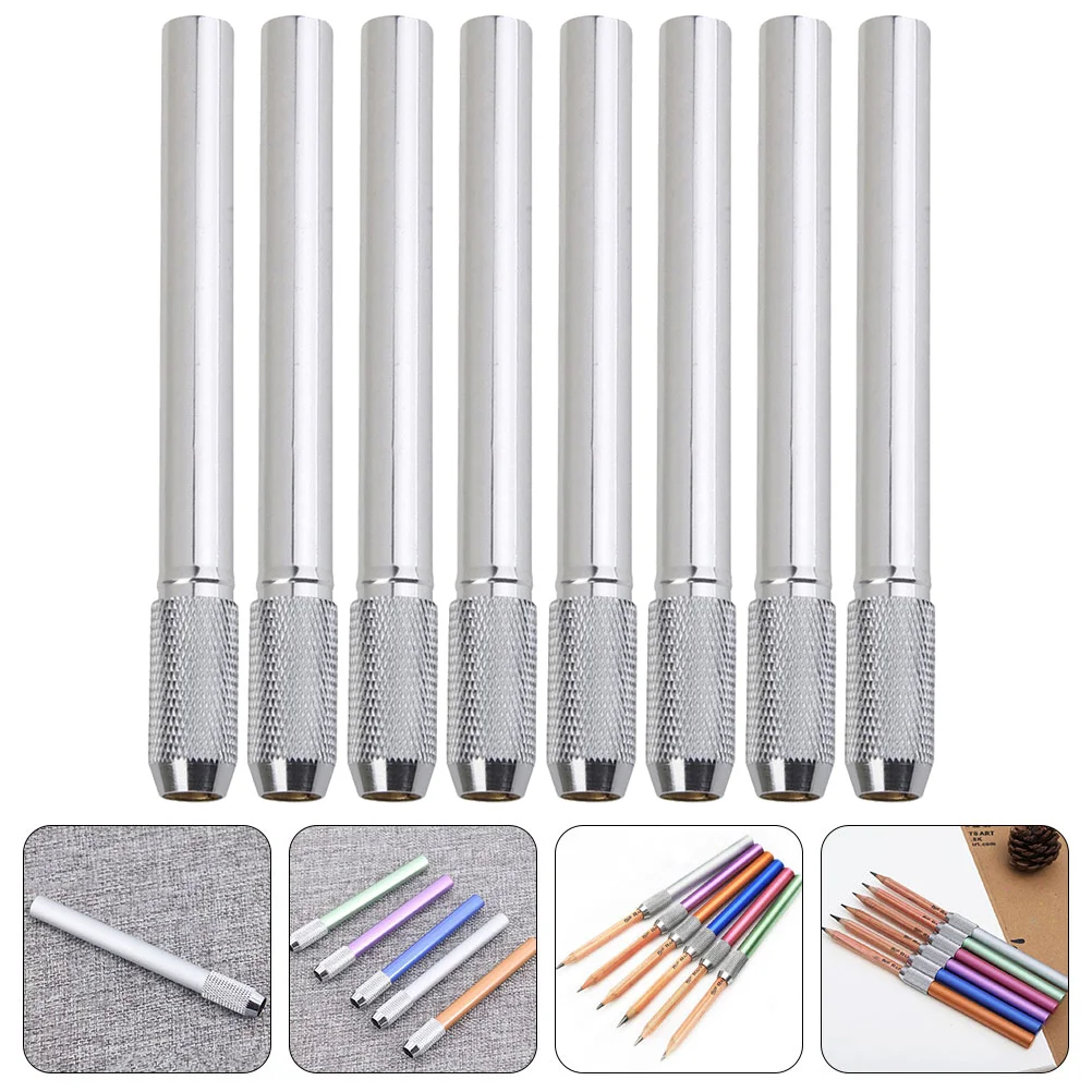 

8Pcs Metal Extenders Reusable Pen Extenders Extenders Office Pen Extender